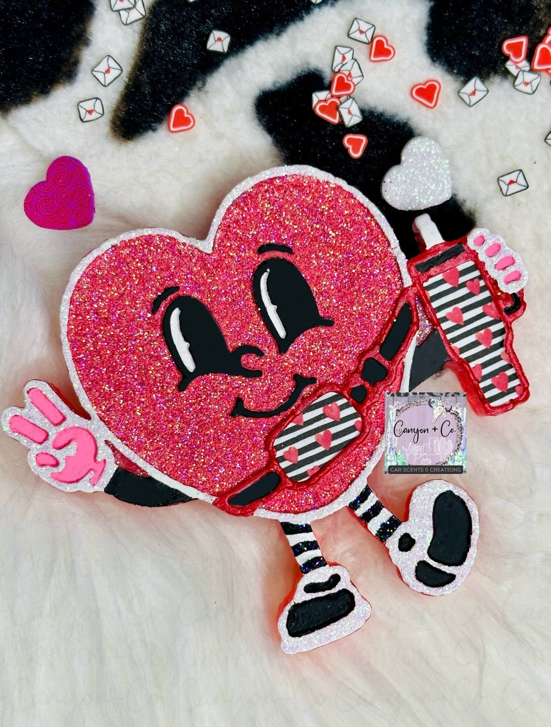Cute Heart w/ Bag and Tumbler